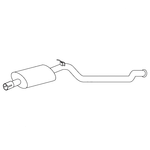 Redback Standard Replacement Exhaust for Peugeot 206 (06/2003 - 12/2007)