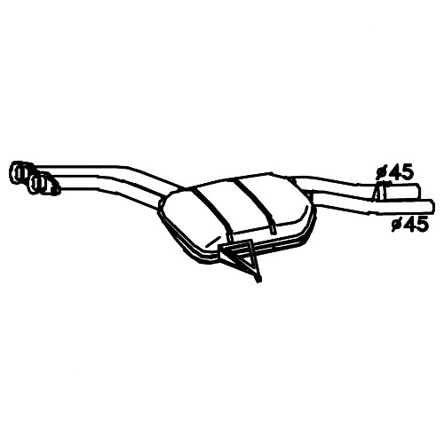 Redback Standard Replacement Exhaust for MERCEDES-BENZ S-CLASS (09/1985 - 06/1991)