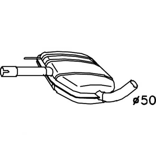 Redback MUFFLERS BOLT ON to suit Volkswagen Passat (02/1990 - 08/1996)