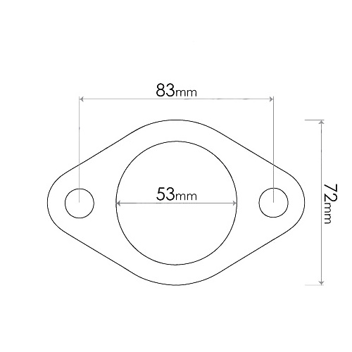 51mm 2 Bolt Flange Gasket to suit FE011A Flange Plate