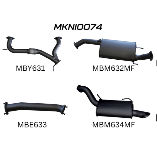 Manta Aluminized 3" Exhaust to suit NISSAN PATROL Y62 SERIES 1, 2, 3, 4 & 5 – 5.6L