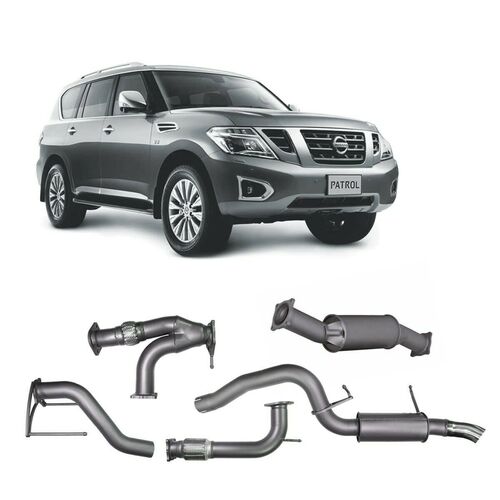 Redback Extreme Duty Exhaust to suit Nissan Y62 Patrol  5" round res medium tone