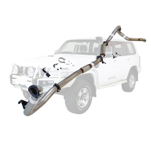 Performance Exhaust for Nissan Patrol Y61 GU 3L ZD30 Wagon 3 Inch Turbo Back Exhaust 2000-2016 (Does not suit Coil Tower Braces)