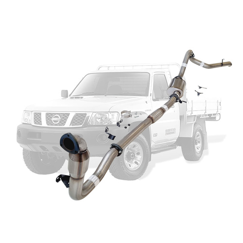 Performance Exhaust for Nissan Patrol Y61 GU 3L ZD30 Ute 3 Inch Turbo Back Exhaust 2000 - 2016 (Does not suit Coil Tower Braces)