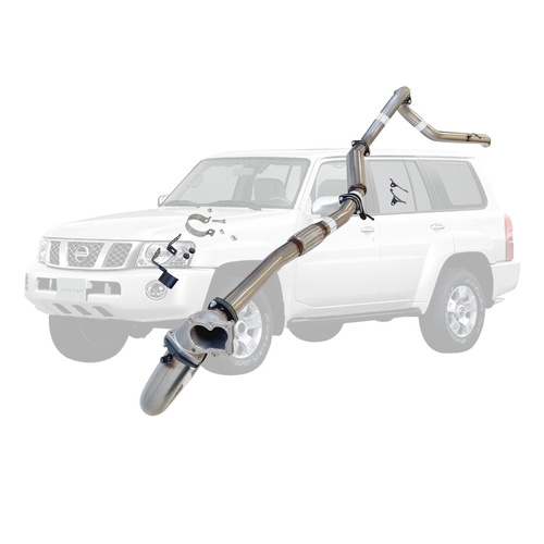 Performance Exhaust for Nissan Patrol Y61 GU TD42 Wagon 3 Inch Turbo Back Exhaust with Stainless Cast Dump Pipe (Does not suit Coil Tower Braces)