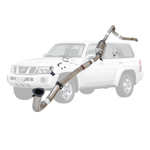 Performance Exhaust for Nissan Patrol Y61 GU TD42 Wagon 3 Inch Dump Pipe Back Exhaust (Does not suit Coil Tower Braces)