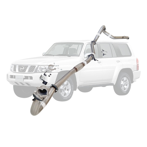 Performance Exhaust for Nissan Patrol Y61 GU TD42 Wagon 3 Inch Turbo Back Exhaust with Stainless Cast Dump Pipe (Does not suit Coil Tower Braces)