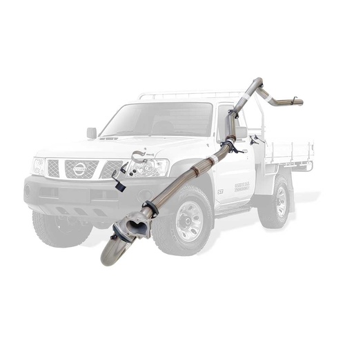 Performance Exhaust for Nissan Patrol Y61 GU 4.2L TD42 Ute 3 Inch Turbo Back Exhaust Cast Dump 1996 - 2006 (Does not suit Coil Tower Braces)