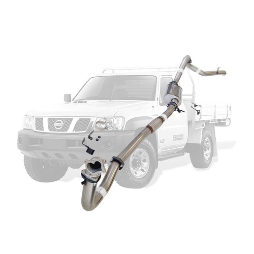 Performance Exhaust for Nissan Patrol Y61 GU 4.2L TD42 Ute 3 Inch Turbo Back Exhaust Cast Dump 1996 - 2006 (Does not suit Coil Tower Braces)