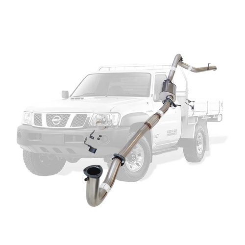 Performance Exhaust for Nissan Patrol Y61 GU 4.2L TD42 Ute 3 Inch Dump Pipe Back Exhaust 1996 - 2006 (Does not suit Coil Tower Braces)