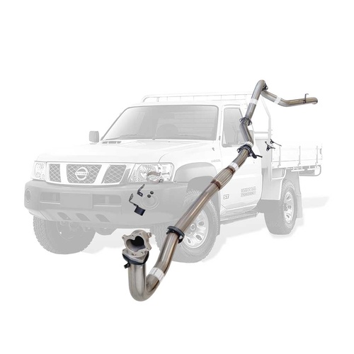 Performance Exhaust for Nissan Patrol Y61 GU 4.2L TD42 Ute 3 Inch Turbo Back Exhaust Cast Dump 1996 - 2006 (Does not suit Coil Tower Braces)