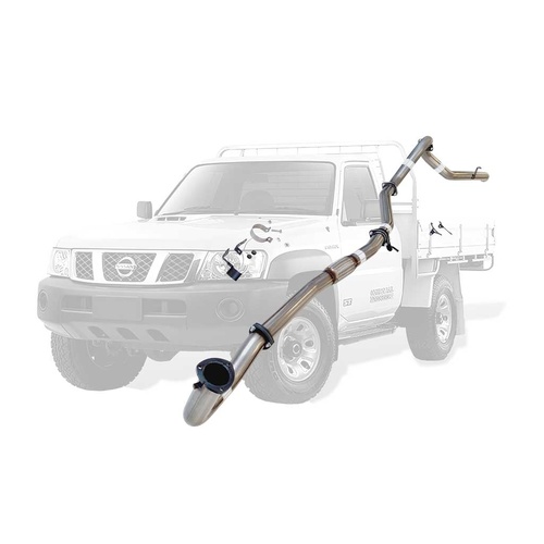 Performance Exhaust for Nissan Patrol Y61 GU 4.2L TD42 Ute 3 Inch Dump Pipe Back Exhaust 1996 - 2006 (Does not suit Coil Tower Braces)