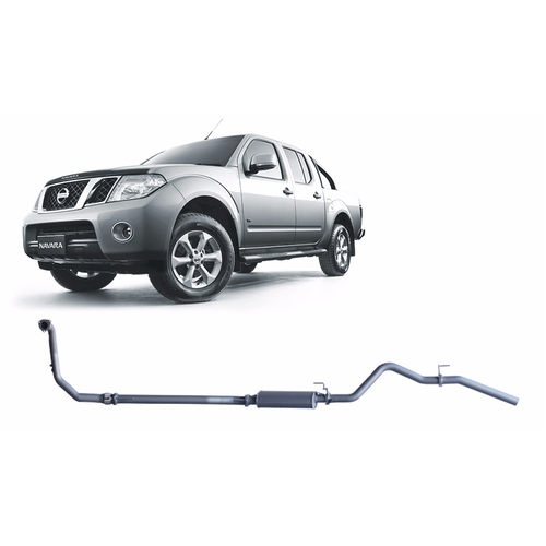 Extreme Duty Exhaust To Suit Nissan Navara D40 3.0L V6 (01/2011 - 07/2015) - 3'' Turbo Back Exhaust System with Pipe and Large Muffler