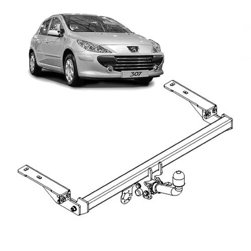 TAG Towbar European for Peugeot 307 (08/2000 - 10/2014), 308 (08/2000 - 10/2014)