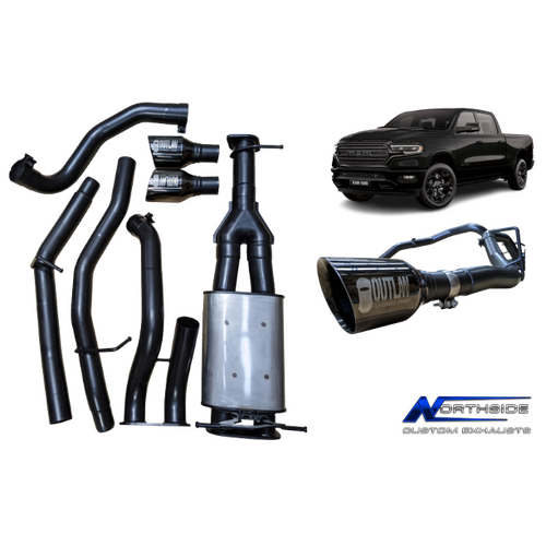 Outlaw Exhaust to suit RAM DT 2019 2020 2021 2022  1500 5.7L Twin 2 3/4"