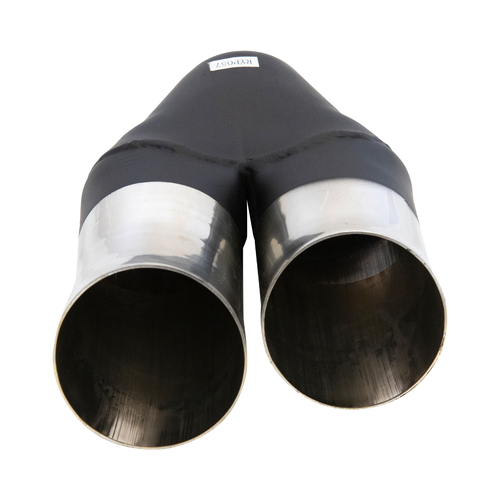 Y-PIECE DPL 2 1/4" IN 2 X 3' OUT 9" LONG REDBACK304 SS