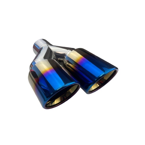 Y-Piece Stepped Angle Cut LHS Single 2.5 In/Dual 3.5" Out DW Titanium