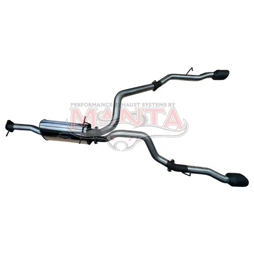DT RAM1500 5.7L V8 3IN SINGLE INTO TWIN, FACTORY CAT BACK EXHAUST, WITH 5IN BLACK TIPS