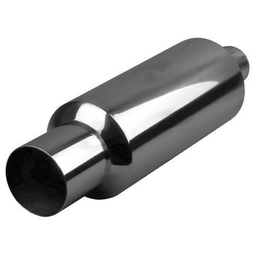Straight Cut Tip - 6" Round, In 2", L 14", Total L 22", Tip Out 4", Tip L 4", Stainless, Bracket SSRB06