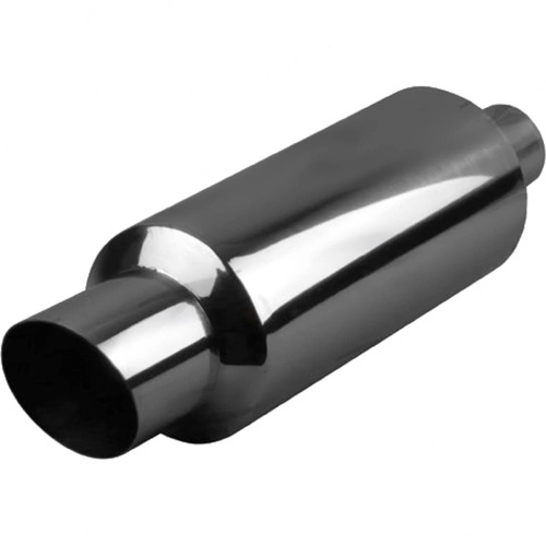Angle Cut Cannon Exhaust Tip 7" Round Outlet 4.5" Tip 2.5" Inlet