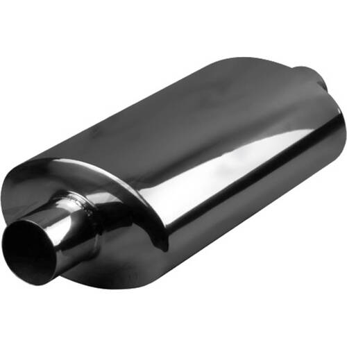 Cannon / Universal Muffler / No Tip - Ellipse, In 63mm(2-1/2"), Body Transverse diameter 200mm(8"), Body Conjugate diameter 125mm(5"), Body L 350mm(14