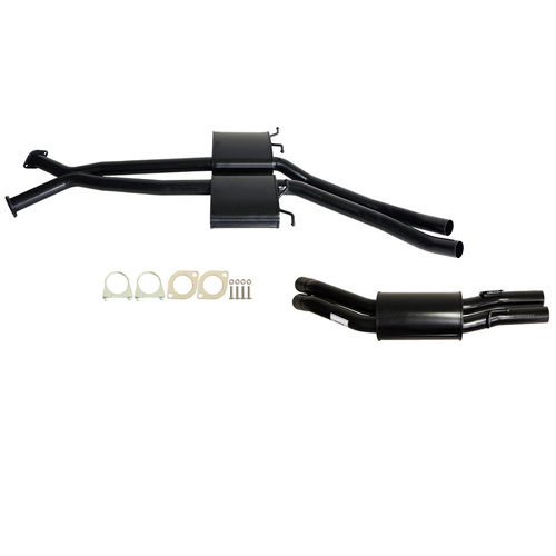 HOLDEN COMMODORE VT-VZ V6 & V8 UTE WAGON TWIN 2 1/2" KIT - INC XPIPE & EVERFLO MUFFLERS