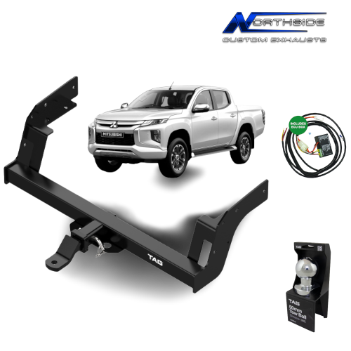 TAG Heavy Duty Towbar Kit with Wiring to suit Mitsubishi Triton MQ MR 3100kg towing Trailer