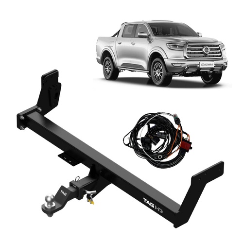 TAG Heavy Duty Towbar & Direct Fit Wiring Harness for Great Wall Cannon (09/2020 - on)