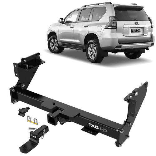 TAG Heavy Duty Towbar for Toyota Prado with Spare Wheel Underneath (08/2009 - on) 