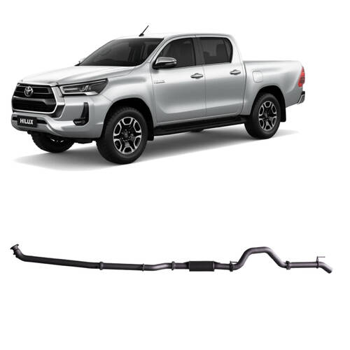 Extreme Duty for Toyota Hilux (01/2015 - On) - 3 Inch DPF Back Exhaust System with Resonator