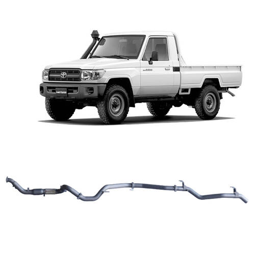 Redback Extreme Duty Exhaust to suit Toyota Landcruiser 79 Series Single Cab (03/2007 - 10/2016)