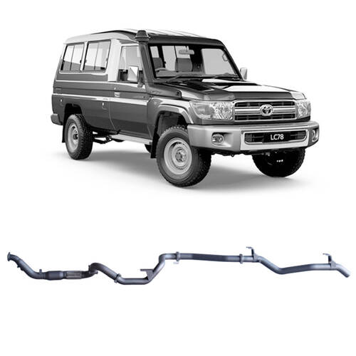 Redback Extreme Duty Exhaust to suit Toyota Landcruiser 78 Series Troop Carrier (03/2007 - 10/2016)