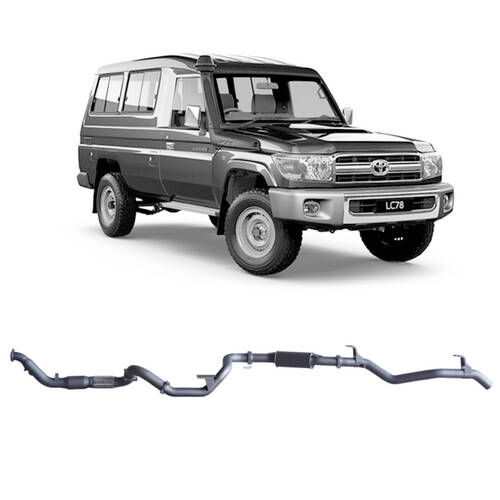 Redback Extreme Duty Exhaust to suit Toyota Landcruiser 78 Series Troop Carrier (03/2007 - 10/2016)