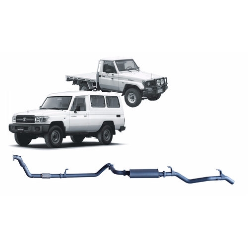 Redback Extreme Duty Exhaust to suit Toyota Landcruiser 75/78 Series 4.2L 1HZ (01/1990 - 09/1999)