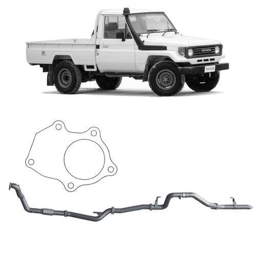 Redback Extreme Duty Exhaust to suit Toyota Landcruiser 75/78 Series 4.2L 1HZ (01/1990 - 09/1999)