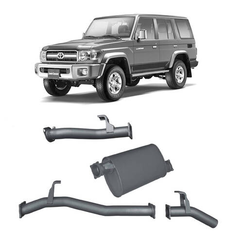 Redback Extreme Duty Exhaust to suit Toyota Landcruiser 76 Series Wagon (11/2016 - on)