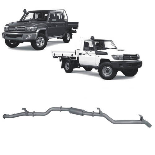 Redback Extreme Duty Exhaust for Toyota Landcruiser 79 Series with Centre Long Range Fuel Tank (11/2016 onwards)