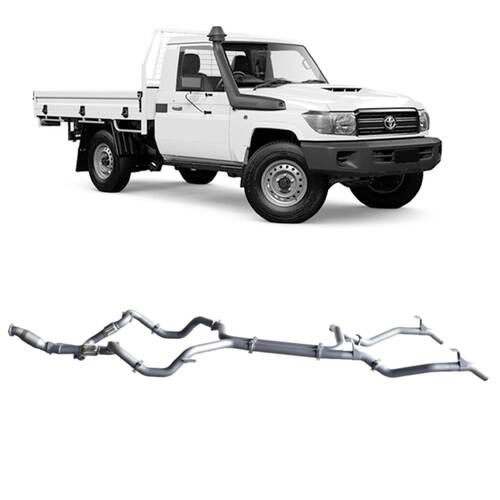 Redback Extreme Duty Twin Exhaust for Toyota Landcruiser 79 Series Single Cab (03/2007 - 10/2016)