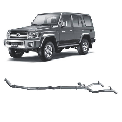 Redback Extreme Duty Twin Exhaust to suit Toyota 76 Series Landcruiser (03/2007 - 10/2016)