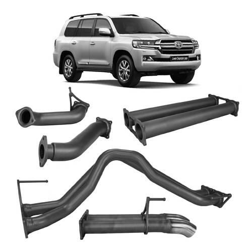 Redback Extreme Duty Dual 3" Exhaust for Toyota Landcruiser 200 Series 4.5L V8 (10/2015 - on) with Muffler Delete