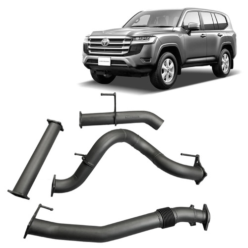  3.5" DPF Back Exhaust for Toyota Landcruiser 300 Series Pipe Only Redback Extreme Duty