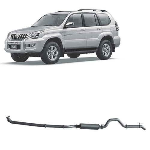 Redback Extreme Duty Exhaust to suit Toyota Prado 120 Series 1KZ-TE (10/2002 - 10/2006)