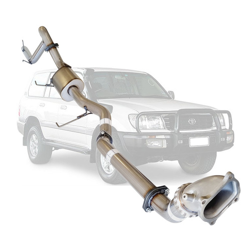 Performance Exhaust for Toyota Landcruiser 100 Series HDJ100 1HD-FTE Wagon 3 Inch Turbo Back Exhaust