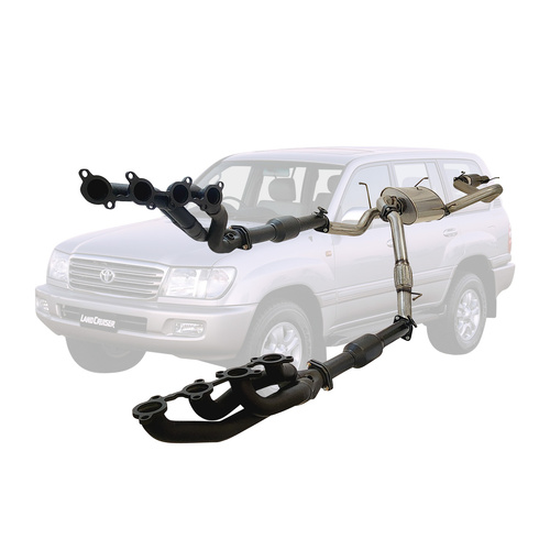 Performance Exhaust for TOYOTA LANDCRUISER 100 SERIES UZJ100R WAGON 4.7L 3" STAINLESS STEEL FULL EXHAUST KIT (EXTRACTORS, CATS & CAT-BACK SYSTEM WITH 