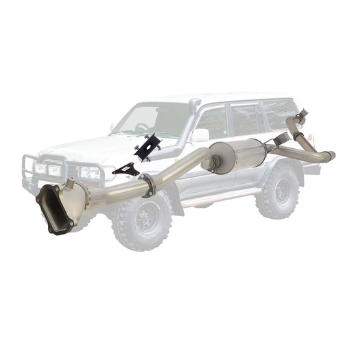 Performance Exhaust for Toyota Landcruiser 80 Series 4.2L 1HD 3 Inch Turbo Back Exhaust with Cast Dump Pipe 1990 - 1998