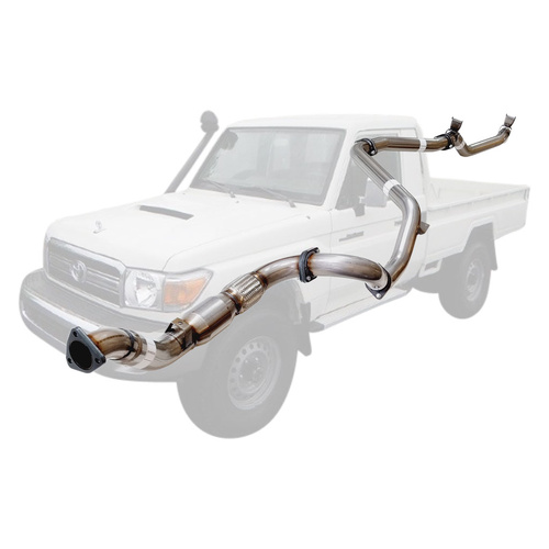 Performance Exhaust for Toyota Landcruiser 79 Series VDJ79R V8 2007 - 10/2016 S Cab Ute 3 Inch Turbo Back Exhaust