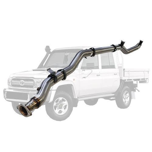 Performance Exhaust for Toyota Landcruiser 79 Series VDJ79 Single & Dual Cab Ute 4.5L V8 10/2016 ON 4" DPF Back Exhaust