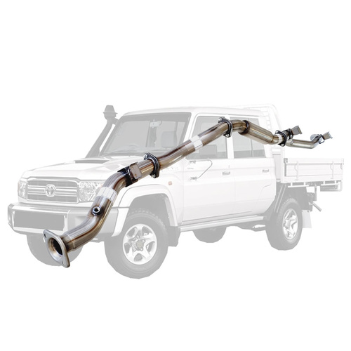 Performance Exhaust for Toyota Landcruiser 79 Series VDJ79R V8 Ute MY17 3 Inch DPF Back Exhaust