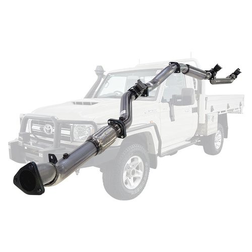 Performance Exhaust for Toyota Landcruiser 79 Series VDJ79R V8 Ute 2017 On 3 Inch Turbo Back Exhaust