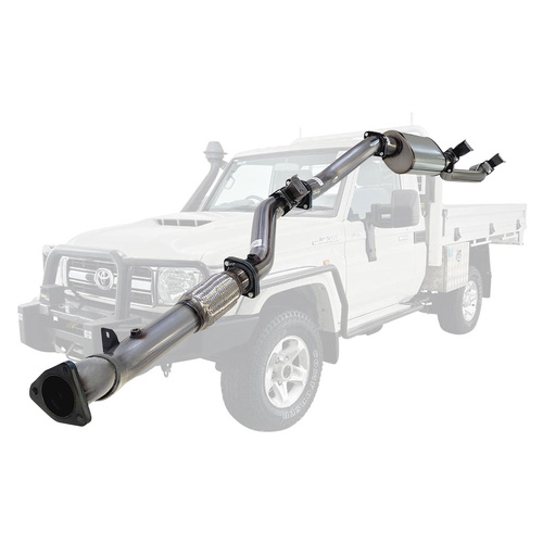 Performance Exhaust for Toyota Landcruiser 79 Series VDJ79R V8 Ute 2017 On 3 Inch Turbo Back Exhaust